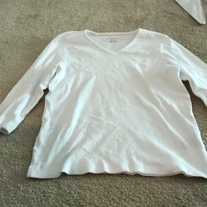 Liz Claiborne White 3/4 Length Sleeves